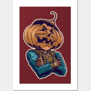 mr halloween jack o lantern character Posters and Art